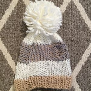 Asos- Cream pom pom hat *NEW*